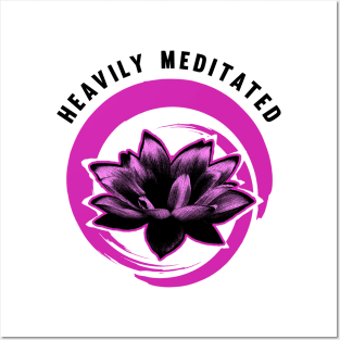 Heavily Meditated Purple - Yoga Posters and Art